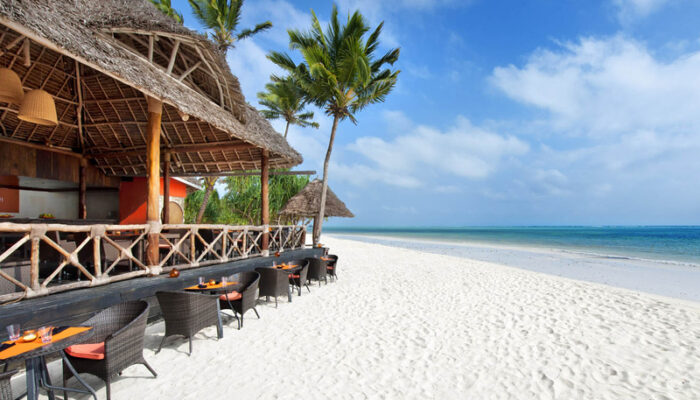 The white sand of Zanzibar Beach