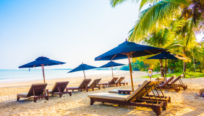 Zanzibar pristine beach around the ocean on honeymoon