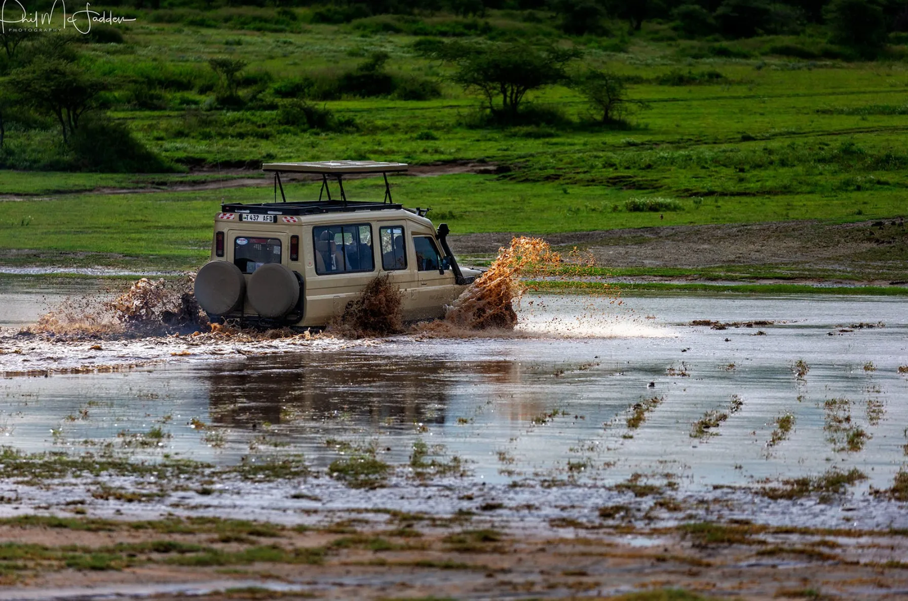 Ndutu Crossing in a safari vehicles